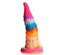 CREATURE COCKS Luminoctopus Glow-in-The-Dark Tentacle Dildo for Beginners, Men, Women, & Couples. Fantasy Glowing Dildo & Suction Cup Bas. Harness Compatible, Premium Silicone. 1 Piece, Rainbow.