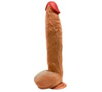 Dildo Sex Toy Suction Cup Realistic 5-6-7-8-9+ Inch Small/Big/Large/XL Real Feel for Women Men Couples Lifelike Dongs Adult (Brown, DS-48 | 12.2 Inch)
