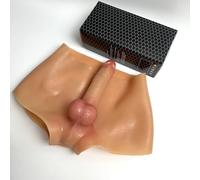 Dildo-Solid Panties, Ultra Elastic Silicone Wearable Panties Strap On Harness Transgender Clothing Adult Toys, Anal G Spot Vagina Stimulator Sex Toys for Lesbian Couples (S)