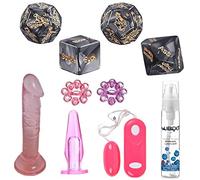 Dildo Vibrator Butt Plug Cock Ring Position Lubricant Sex Toy Set 10pc Couple Game Magicnitz