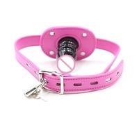 Dildos Ball Gag BDSM Bondage Restraints Open Mouth Dildo Harness Strap Gag Sex Toy for Couple Oral Fixation Fetish Cosplay Slave Pink L