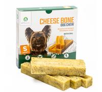 Dilecti Cheese Bones with Dill - Long Lasting Dog Chew & Dental Sticks for Dogs - Grain Free Treats for Plaque Off - Himalayan Yak Chews for Dogs - (Pack of 5)