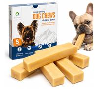 Dilecti Himalayan Yak Chews for Dogs - Natural Cheese Bones & Long Lasting Dog Chews, Dental Sticks & Treats with Milk, Protein & Calcium for Healthy Teeth (Small, Set of 5)