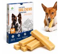 Dilecti Himalayan Yak Chews for Dogs - Natural Cheese Bones & Long Lasting Dog Chews, Dental Sticks & Treats with Milk, Protein & Calcium for Healthy Teeth (Medium, Set of 5)