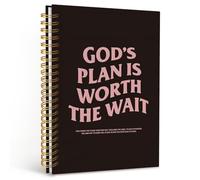 Dilemat Christian Notebook Journal, Bible Verse Prayer Journal for Women, Christian Gifts for Women, God's Plan Is Worth the Wait Religious Scripture Hardcover Spiral Notebook 5.5x8.3 Inch