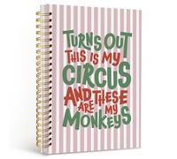 Dilemat Funny Notebook for Work,Office Gifts Meeting Notes,Office Humor Gifts Journal for Coworkers Women Men, Sarcastic Gifts, Turns Out These Are My Monkeys Hardcover Spiral Notebook 5.5x8.3 Inch