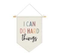 Dilemat Positive Affirmations Wall Decor,I Can Do Hard Things Banners | Classroom Decor,Positive Affirmations Wall Hanging Flag for Kids Room Playroom Classroom