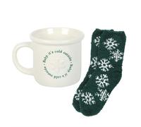 Diletto Gifts Baby It's Cold Outside Mug and Socks Set