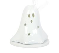 Diletto Gifts Ceramic Ghost Tealight and Incense Cone Holder