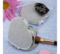 Diletto Gifts Classy Compacts Collection Heart Design Metal Compact