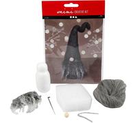 Diletto Gifts Felting Craft Kit - Christmas Gnome, Grey