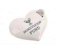 Diletto Gifts Heart Shape Wedding Money Bank ~ Honeymoon / Wedding - Honeymoon Fund