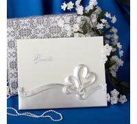 Diletto Gifts Interlocking Hearts Design Wedding Guest Book
