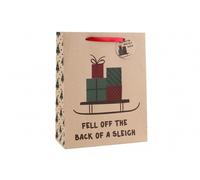 Diletto Gifts Large 'Fell Off The Back Of A Sleigh' Gift Bag