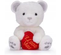 Diletto Gifts Luxury Plush "I Love You" Bear - White - 0+ Years
