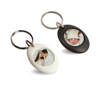 Diletto Gifts Make Your Own Keyrings - Round - White