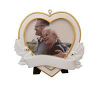 Diletto Gifts Memorial Heart Photo Frame Personalised Christmas Decoration - 1