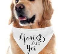 Diletto Gifts Mom Said Yes - White Pet Bandana
