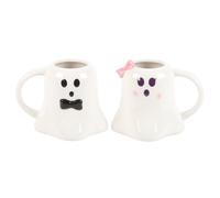 Diletto Gifts Mr and Mrs Boo Ghost Shaped Mug Set