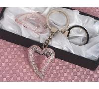 Diletto Gifts Murano art deco Collection Open Heart Keychain