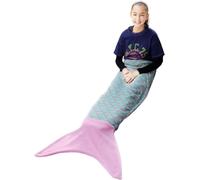 Diletto Gifts Original Comfy Tail Soft Sparkly Mermaid Tail - Assorted Sizes & Colours - Small - Teal