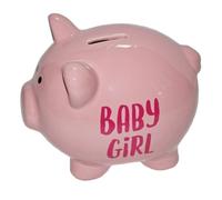 Diletto Gifts 'Pennies & Dreams' Ceramic Piggy Bank - Baby Girl