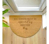 Diletto Gifts Personalised Approved By The Pet Half Moon Indoor Doormat