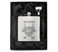 Diletto Gifts Personalised Golf Hip Flask