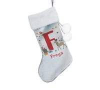 Diletto Gifts Personalised Initial Reindeer Christmas Stocking