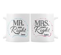 Diletto Gifts Personalised Mr & Mrs Mug Set