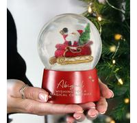 Diletto Gifts Personalised Musical Santa Globe ~ Name