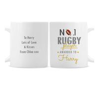 Diletto Gifts Personalised No.1 Rugby Player Mug