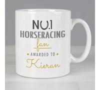 Diletto Gifts Personalised No.1 'Sports' Fan Mug - Choice of Sports - Horseracing