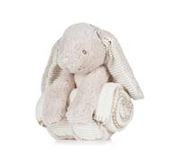 Diletto Gifts Plush Rabbit with Cream Baby Blanket - New Baby / Christening Gift - 0+ Years