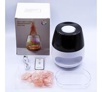 Diletto Gifts Salt Stone Flame Effect Aroma Diffuser - White USB - Colour Change and Timer