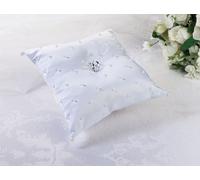 Diletto Gifts Scattered Pearl Ring Bearer Pillow ~ White