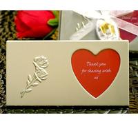 Diletto Gifts Silver Heart Photo Frame Wedding Favors - Rose