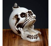 Diletto Gifts Skull with Open Mouth Backflow Incense Burner - Backflow Burner