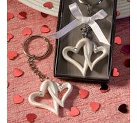 Diletto Gifts Valentine Themed Interlocking Heart Design Key Chain