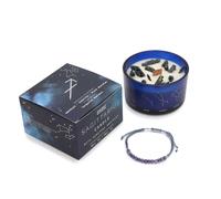 Diletto Gifts Zodiac Crystal Candle with Gemstone Bracelet - Sagittarius