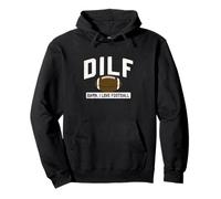 DILF Damn I Love Football Sunday Game Day Mens Pullover Hoodie
