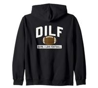 DILF Damn I Love Football Sunday Game Day Mens Zip Hoodie