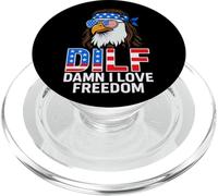 DILF Damn I Love Freedom Bald Eagle PopSockets PopGrip for MagSafe