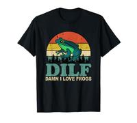 DILF-Damn I Love Frogs Funny Saying Frog-Amphibian Lovers T-Shirt