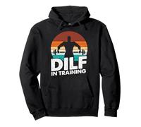 Dilf In Training Workout Weight Training Gym Dad Fathers Day Pullover Hoodie