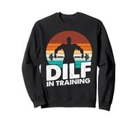 Dilf In Training Workout Weight Training Gym Dad Fathers Day Sweatshirt