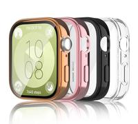 Dilhvy (4pack) Case Compatible with HUAWEI WATCH FIT 3 Screen Protector, Soft TPU Face Cover Scratch Resistant Full Protective Bumper Set Ultra-Thin Smartwatch Accessories for Men Women