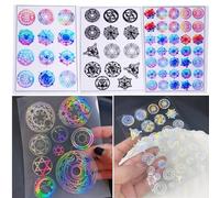 dilib Resin Sealed Illustration Sheet Sacred Geometry Hologram (Set of 5)