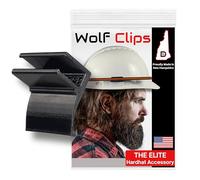 Diligence, Wolf Clips, Carpenter's Pencil Holder, Hard Hat Accessory Clip, Standard Hard Hat Slot Attachment, Affordable American Made, Black
