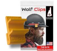 Diligence, Wolf Clips, Hard Hat Accessory Clips, Marker Holder, Compatible with Pyramex Ridgeline Full Brim Vented or Non-Vented Hard Hats, Yellow